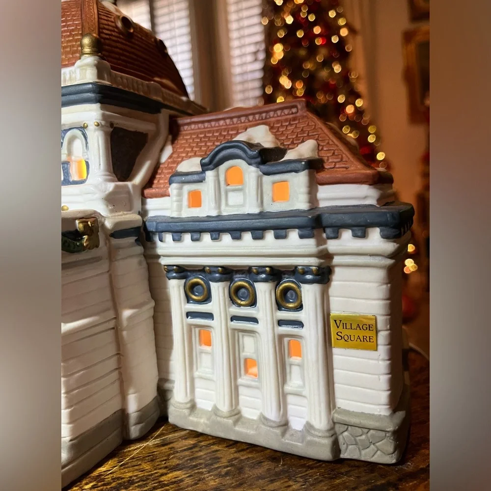 Mervyns Lighted Village Square Tenth Anniversary Museum 1996 Limited Edition